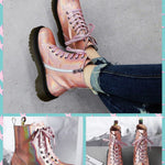 BlissGirl - Shiny Platform Leather Boots - Pink / 38 - Harajuku - Kawaii - Alternative - Fashion