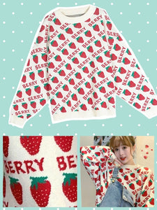 BlissGirl - Sweet Strawberry Sweater - One size - Harajuku - Kawaii - Alternative - Fashion