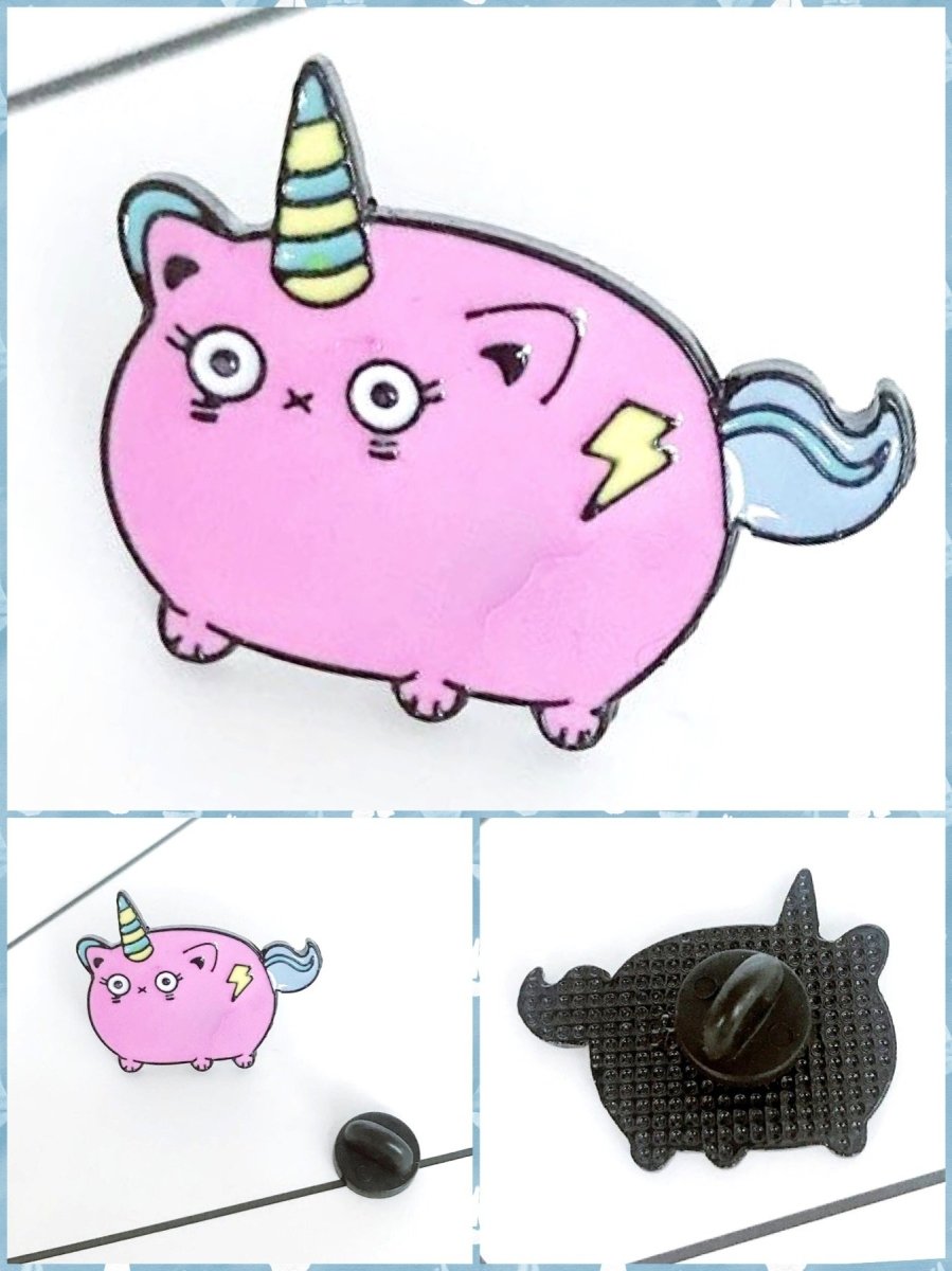 BlissGirl - Unicorn Kitty Pin - Pink - Harajuku - Kawaii - Alternative - Fashion