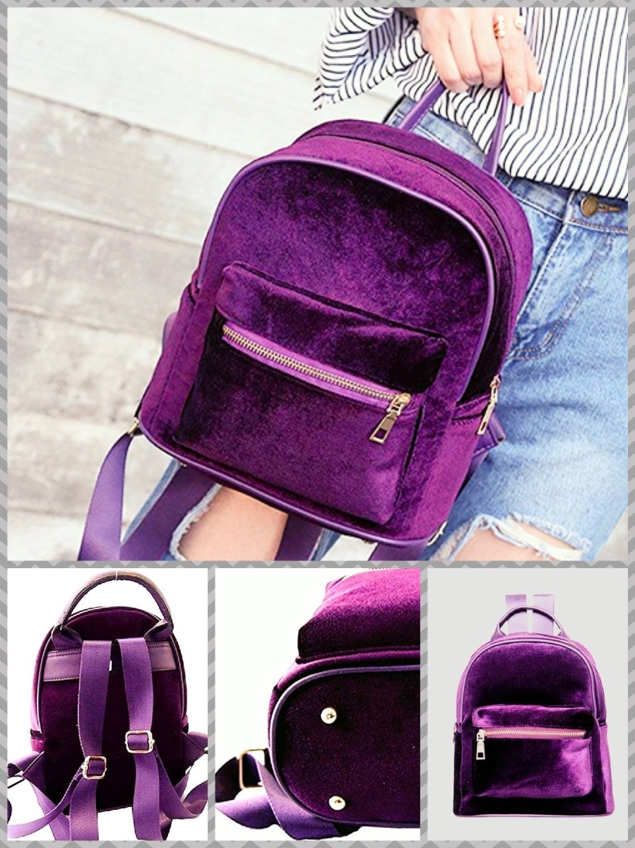 BlissGirl - Velvet-a-licious Backpack - Purple - Harajuku - Kawaii - Alternative - Fashion