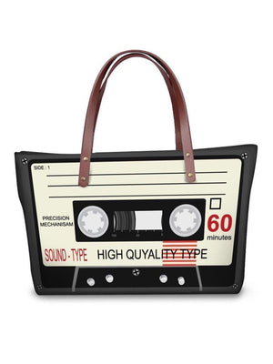 BlissGirl - Vintage Cassette Tape Shoulder Bag - White - Harajuku - Kawaii - Alternative - Fashion
