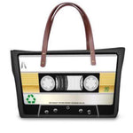 BlissGirl - Vintage Cassette Tape Shoulder Bag - Cream - Harajuku - Kawaii - Alternative - Fashion