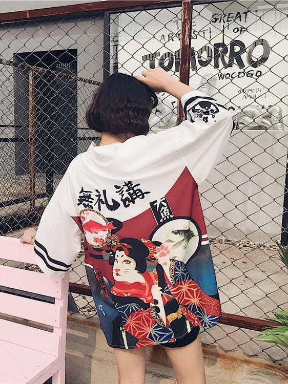 BlissGirl - Harajuku Summer Kimono - Harajuku - Kawaii - Alternative - Fashion